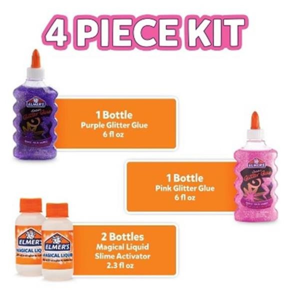 Elmer's 4pk Fairy Dust Slime Kit with Glue & Activator Solution - Picture 2 of 5